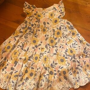 Catherine Malandrino Sunflower Print Kids Dress